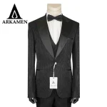 کت و شلوار و ژیله سه تکه ژیک (Zik) | مدل یقه انگلیسی | کد S51010 | برند Arkamen